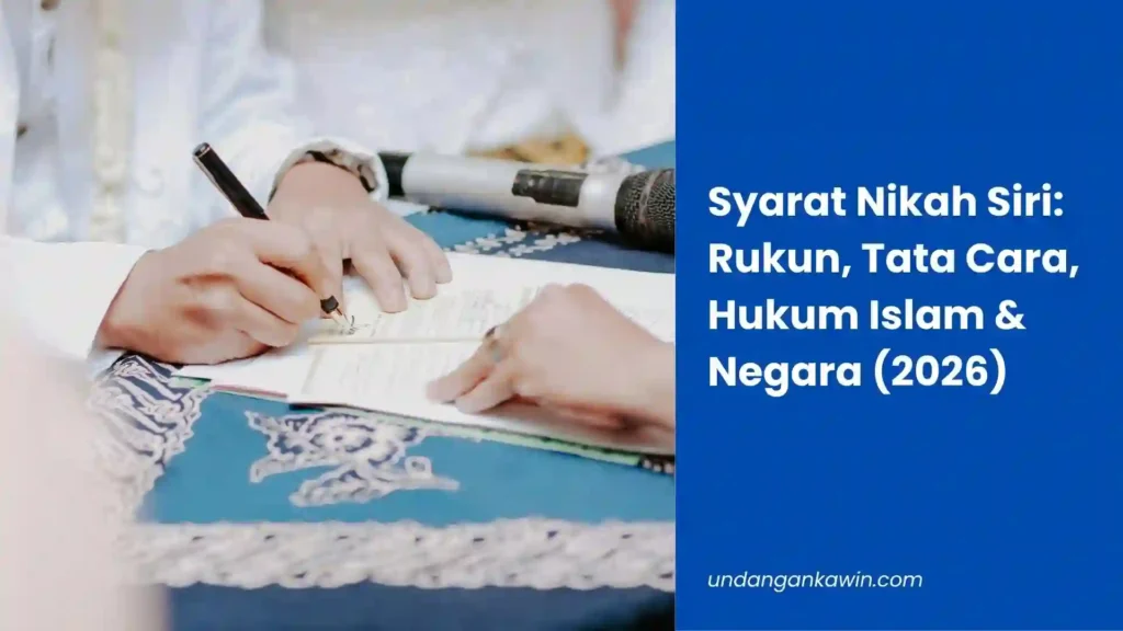Syarat Nikah Siri Syarat Nikah Siri