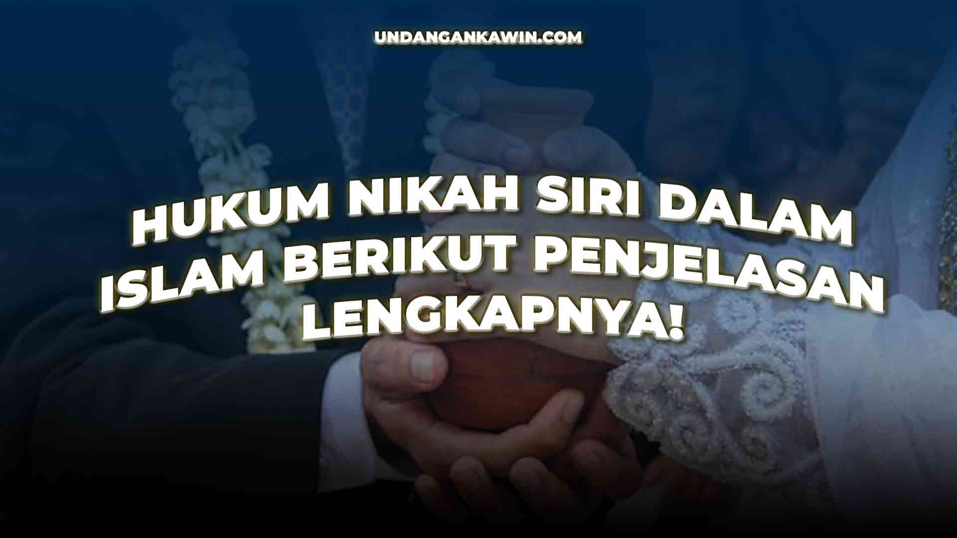 Hukum Nikah Siri